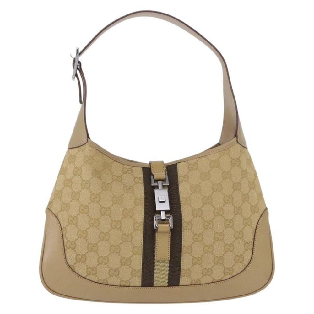 Gucci Jackie Canvas Beige Canvas Handbag